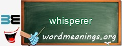 WordMeaning blackboard for whisperer